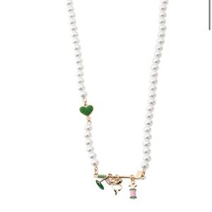 ⛳️Betsey John Pearl Necklace with Golf Charms